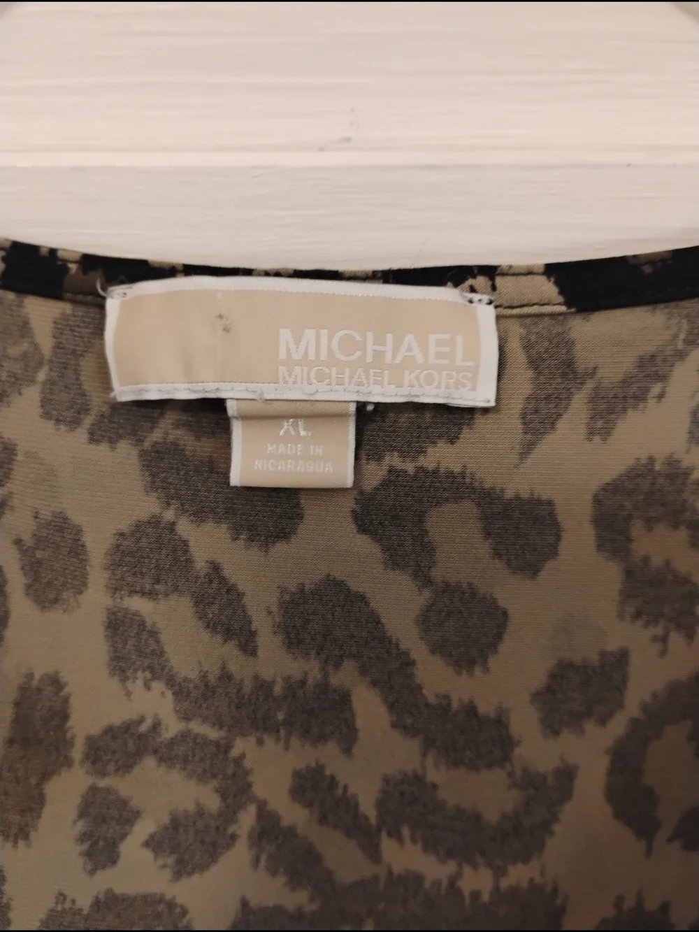 Michael Kors Leopard Print Cowl Neck Camisole - Black, Brown